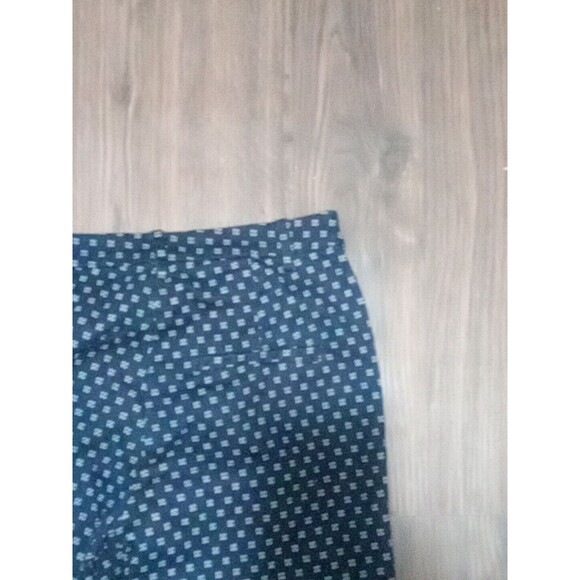 H&m Pants Womens Size 6 Navy Blue Print Stretch Cropped Side Closure - Picture 11 of 11